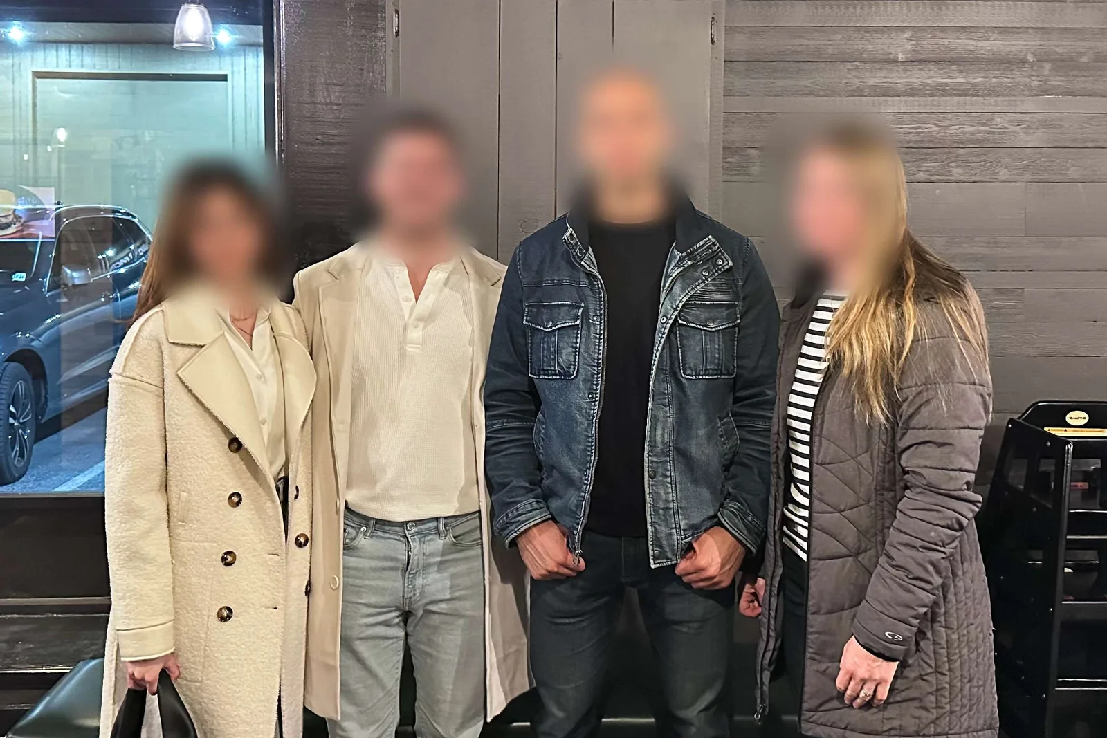 Two members out with their wives